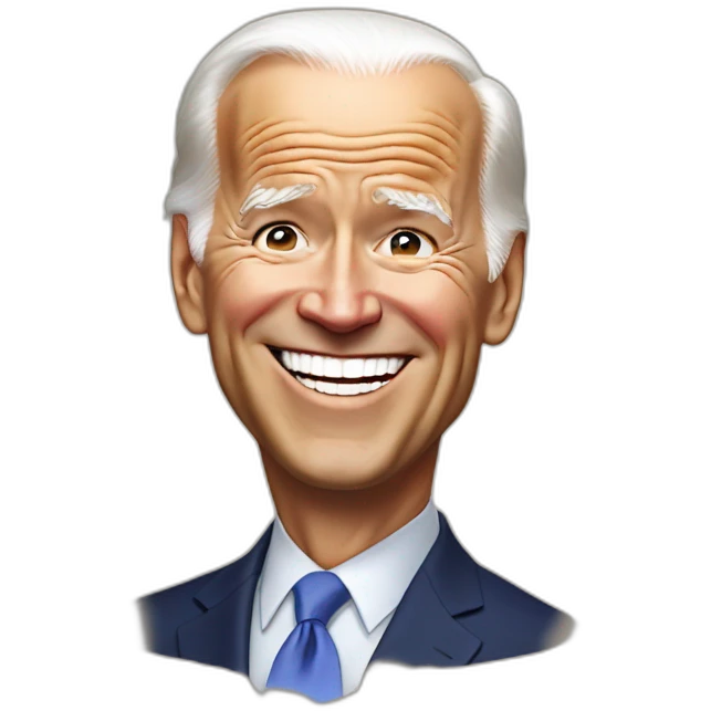 joe biden smiling tong out emoji