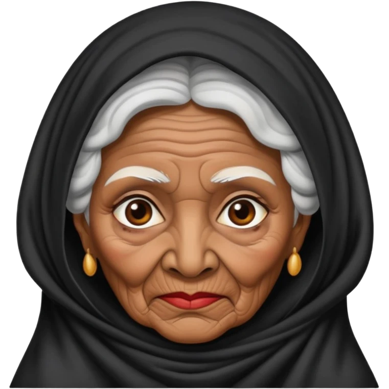 Old Mexican lady black veil emoji