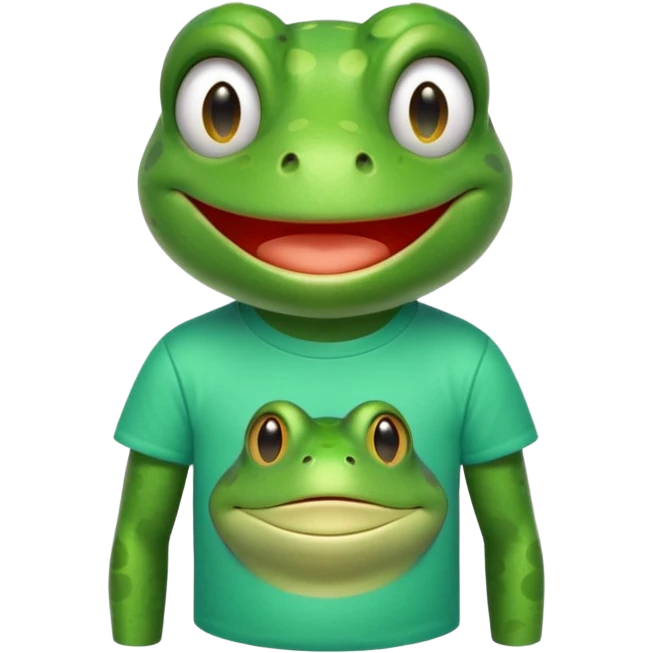 frog with tshirt emoji