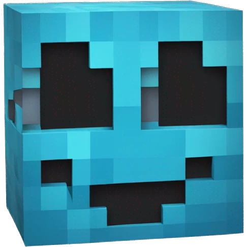Minecraft creeper blue emoji