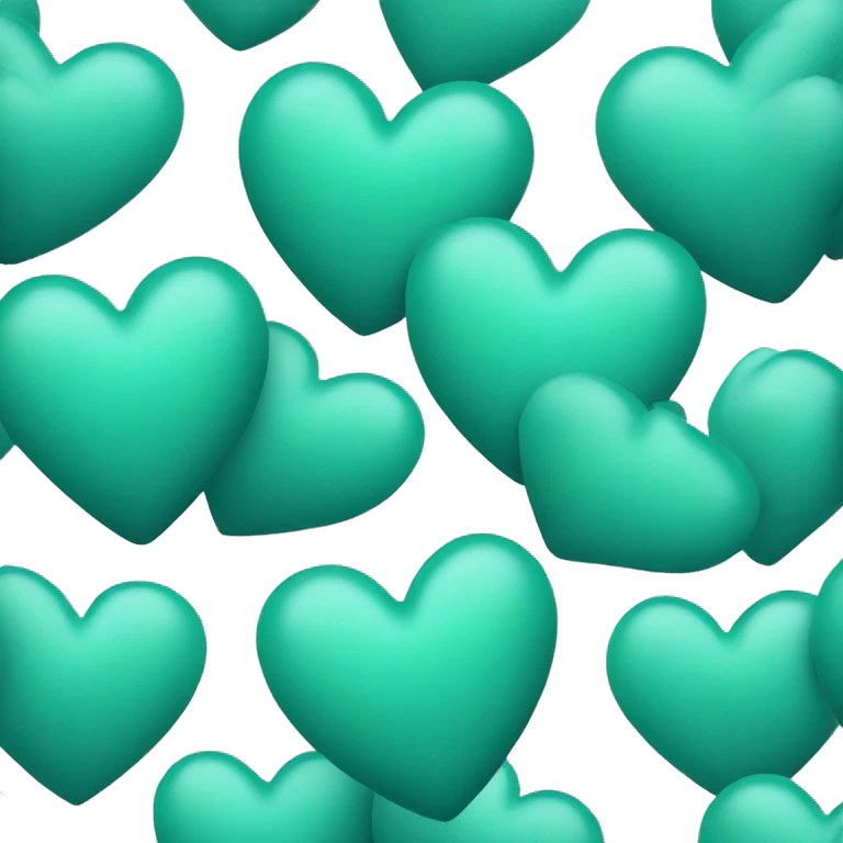 Teal green heart emoji