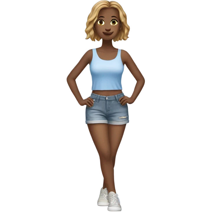 Woman with shorts ￼ emoji