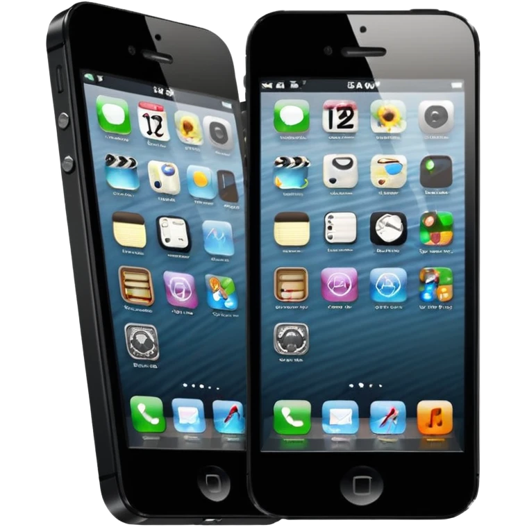 black iphone 5 emoji