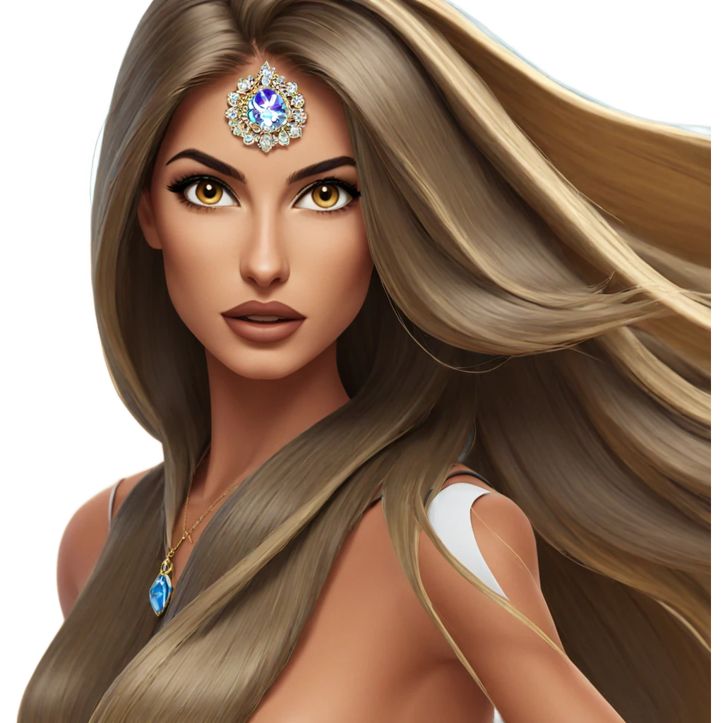 elegant girl with long hair emoji