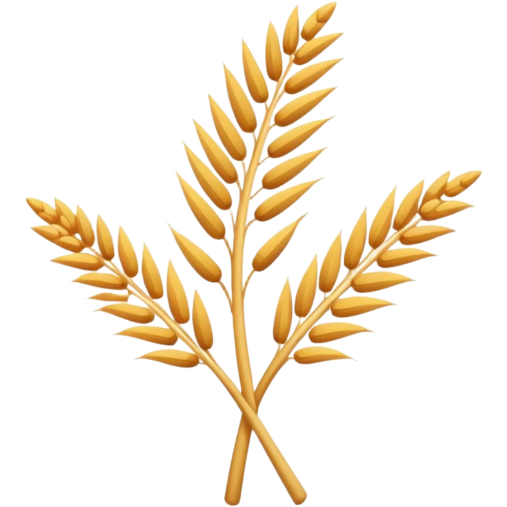 Minimalist emoji-style icon representing celiac disease: a golden wheat stalk with a bold red ‘no’ cross on top, flat design, clean lines, simple shapes, high contrast, centered on a transparent or white background, friendly but clear medical symbol, vector-style, smooth edges. emoji