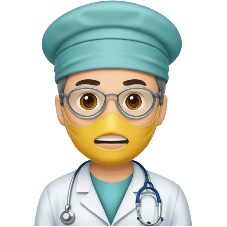 pleuge doctor mask no hat emoji