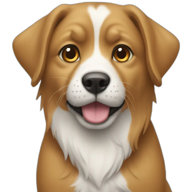Un chat sur un chien emoji