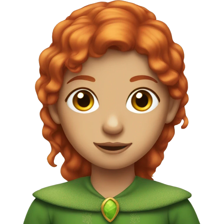 Redheaded girl with elf ears emoji