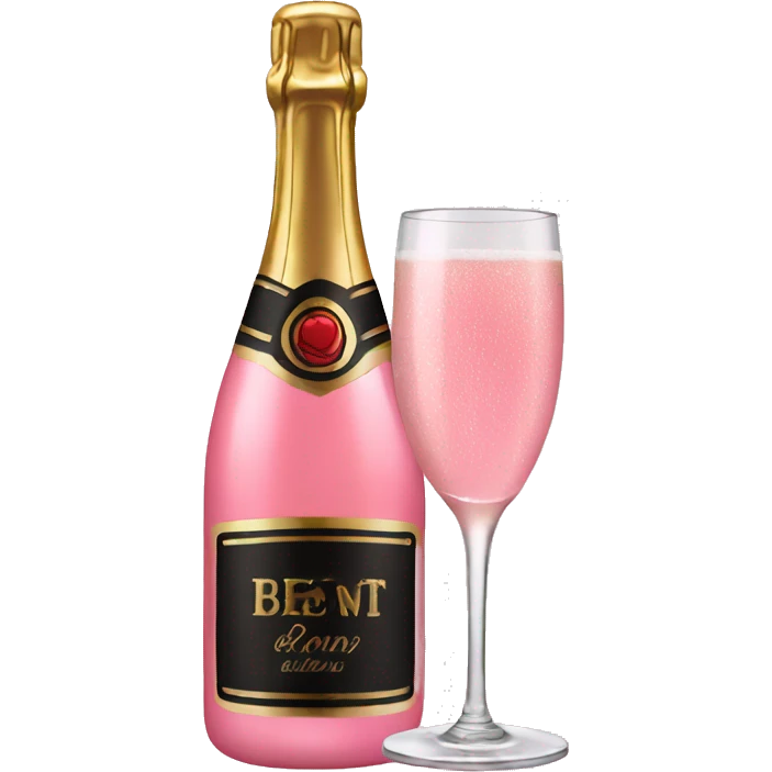 Pink champagne  emoji