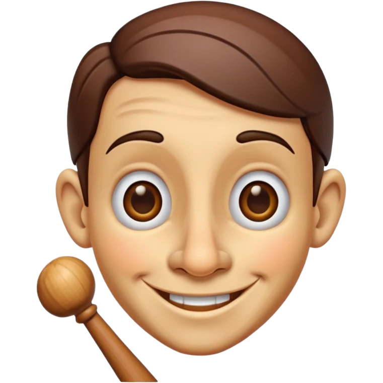 Pinocchio with a wooden nose emoji