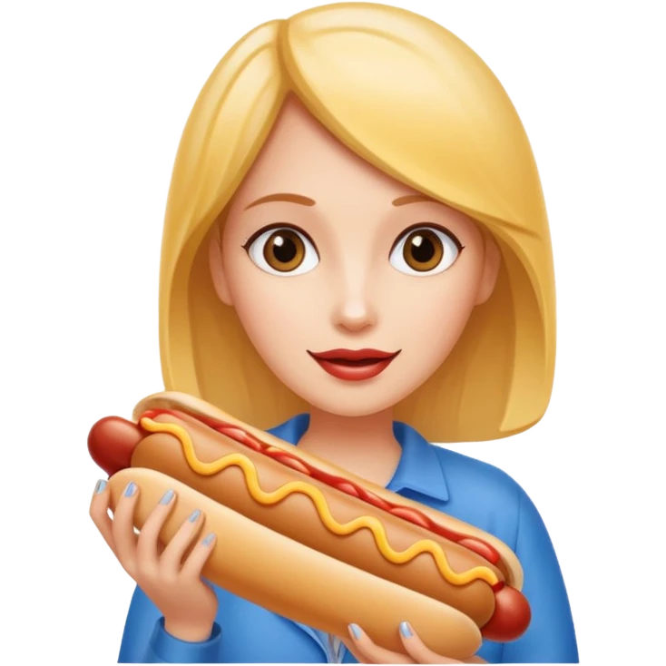 Big round boobs with hotdog  emoji