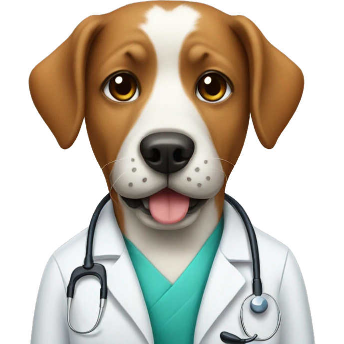 Dog as a doctor emoji