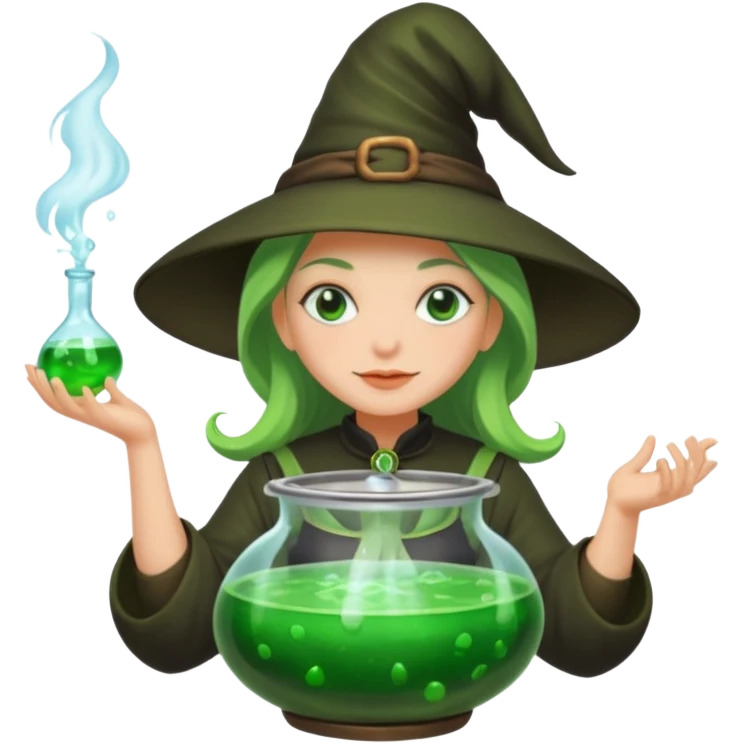 green witch cooking potion emoji