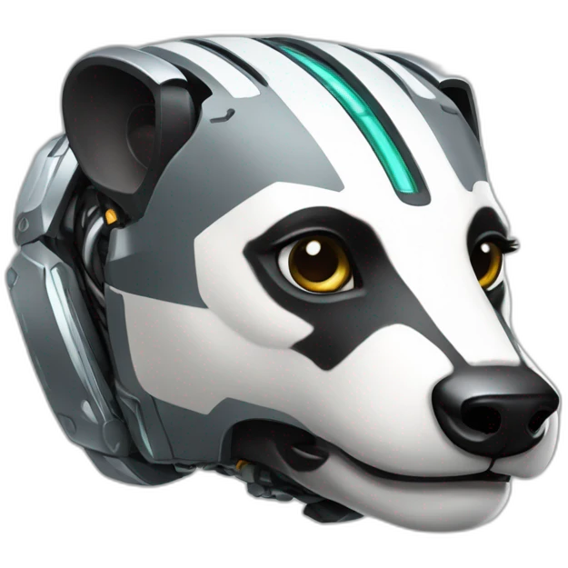 cyborg robotic badger emoji