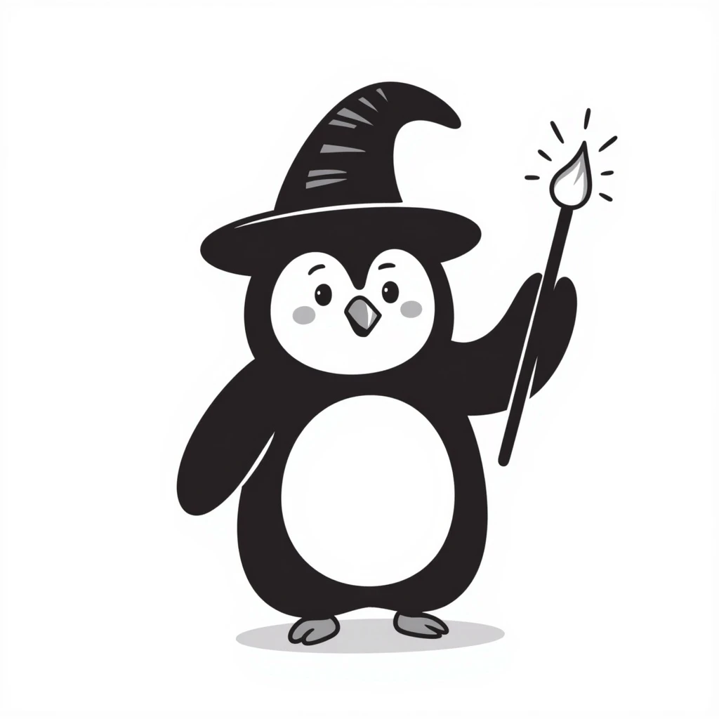 Penguin Wizard emoji