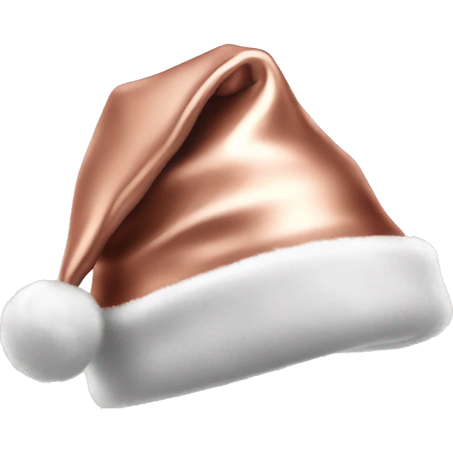 Realistic isolated rose gold Santa hat. emoji