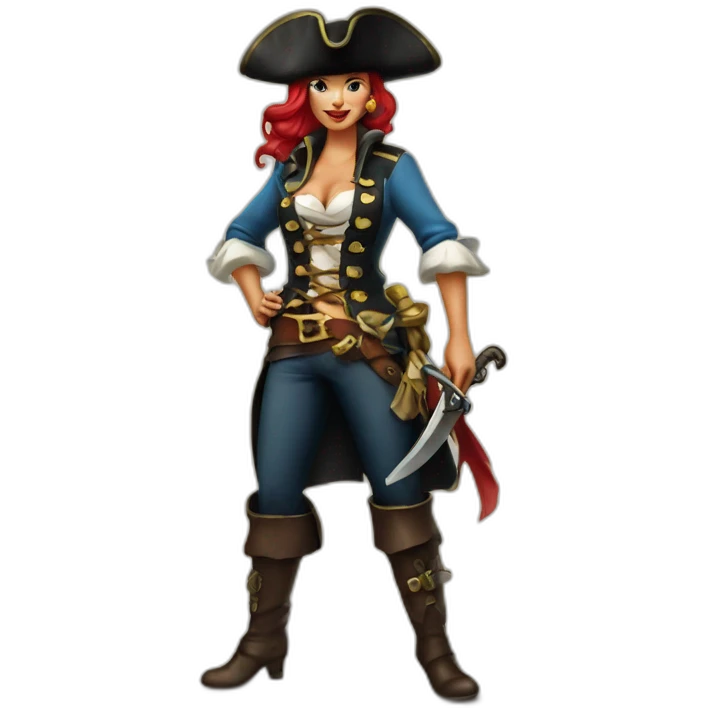 Pin-up pirate emoji