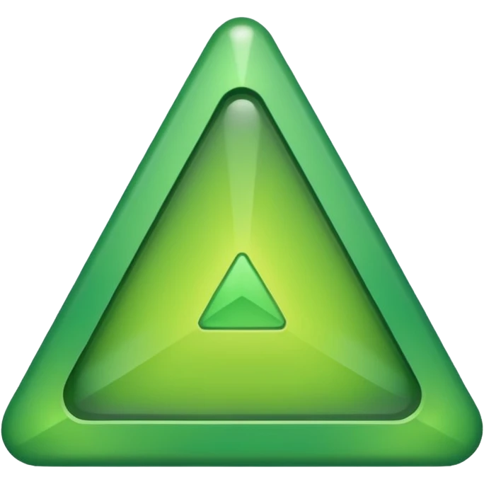 small green 2d up triangle emoji