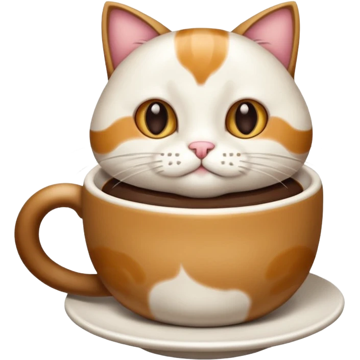 Gato café con manchas blancas acostado boca arriba emoji