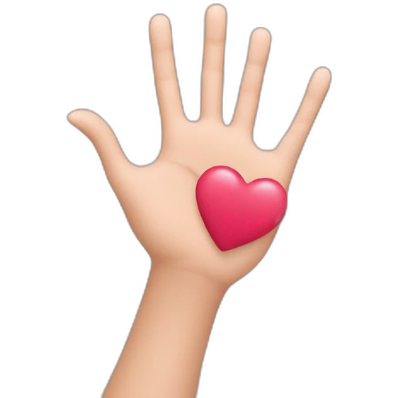 Ours avec cœur dans les mains emoji