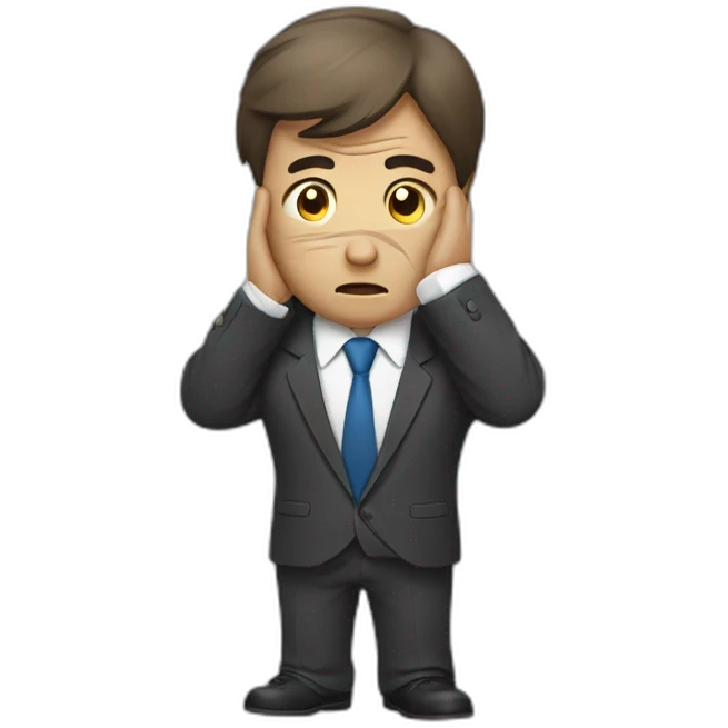 stressed out business man emoji