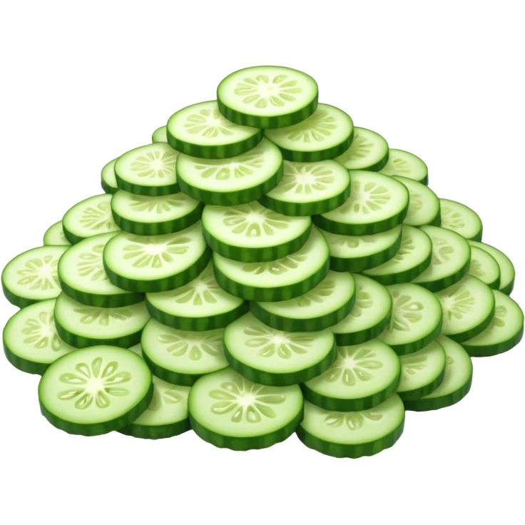 a big pile of grated green slices of vegetable emoji