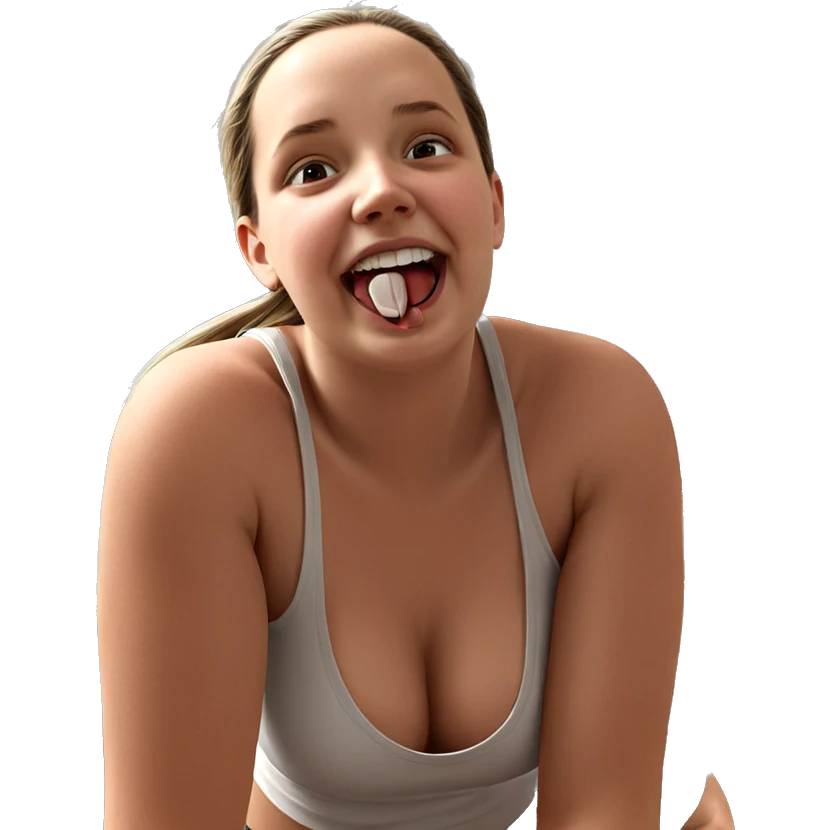 realistic girl in tank top emoji
