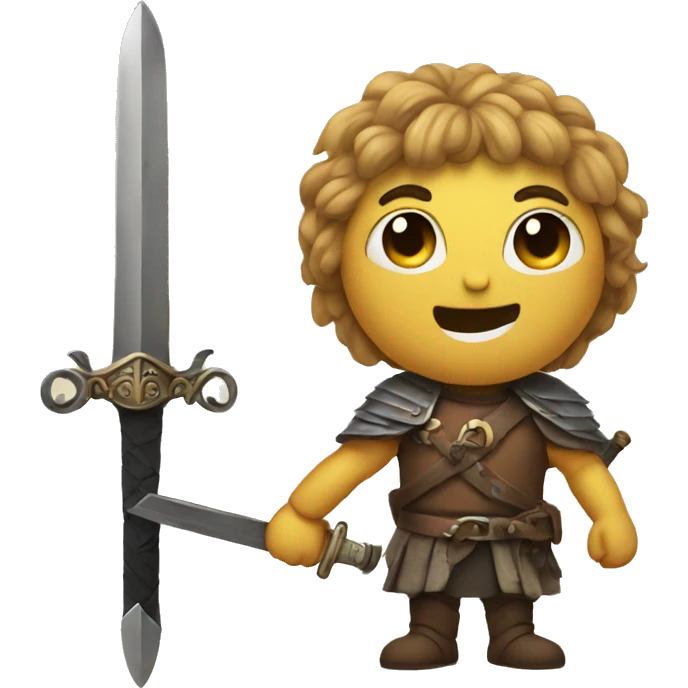 A with a sword emoji
