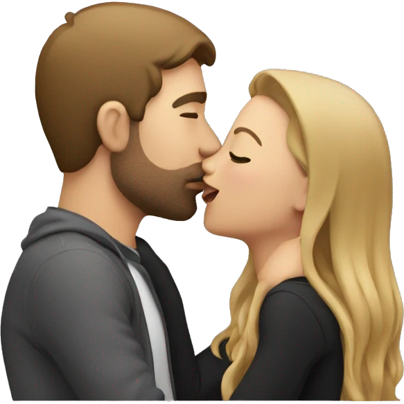 Me and my girlfriend kissing emoji