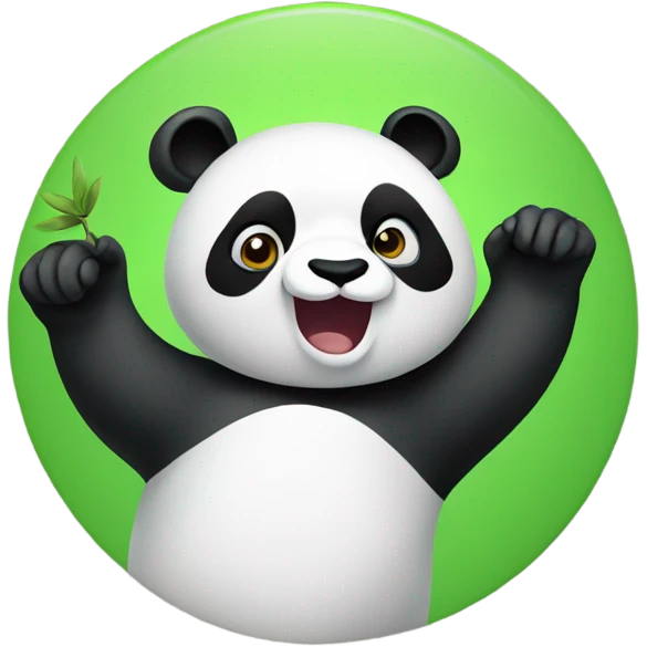 Panda holding a circle  emoji