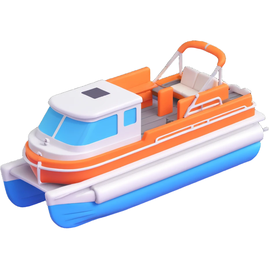pontoon boat icon emoji