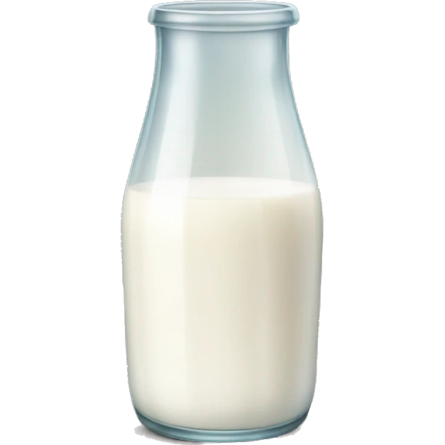 glass milk with label emoji