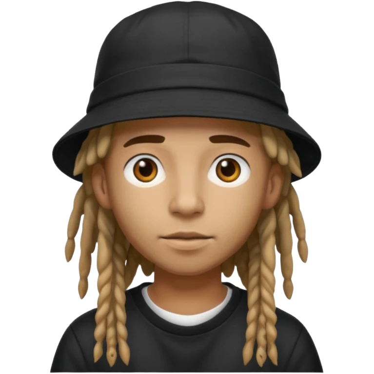 dreadlocks Street artist with blackbucket hat emoji