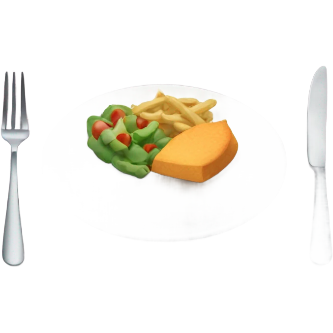 Plate and cutlery emoji