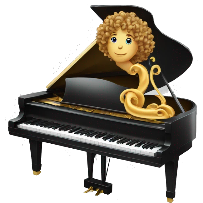 piano curly emoji