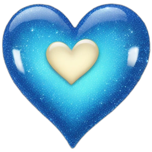 Blue heart with Sparkles  emoji