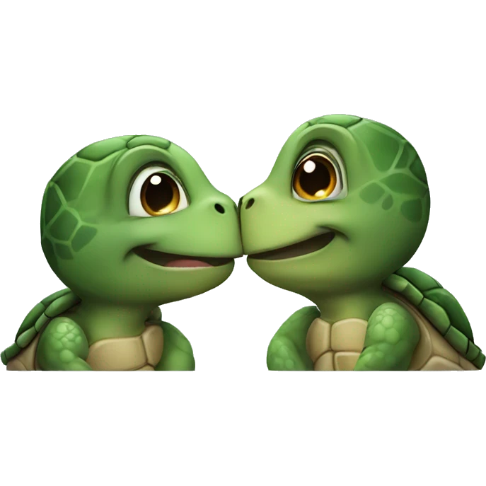 Turtle kiss emoji