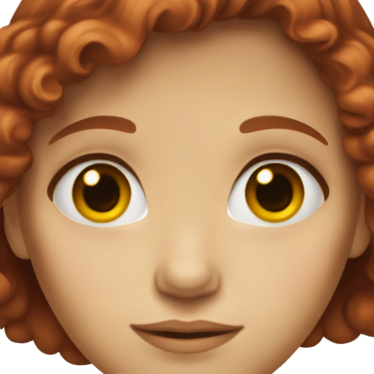 girl with brown eyes and dark red hair emoji