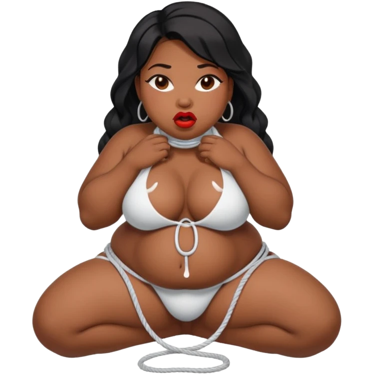 a sexy black BBW’s plump lips wide. She’s on her knees, cheeks hollow, drooling as she deepthroats. He explodes—hot cum floods her mouth, spilling in thick white ropes down her chin and dripping onto her , heaving tits and her vagina is open 
 emoji