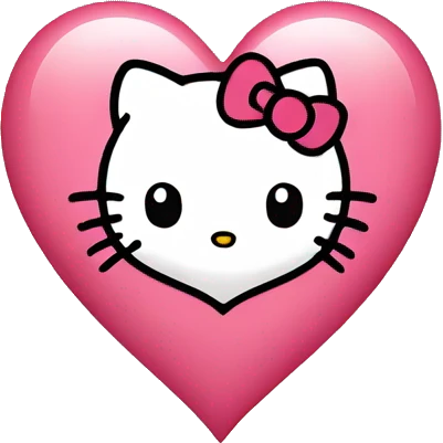 hello kitty heart emoji