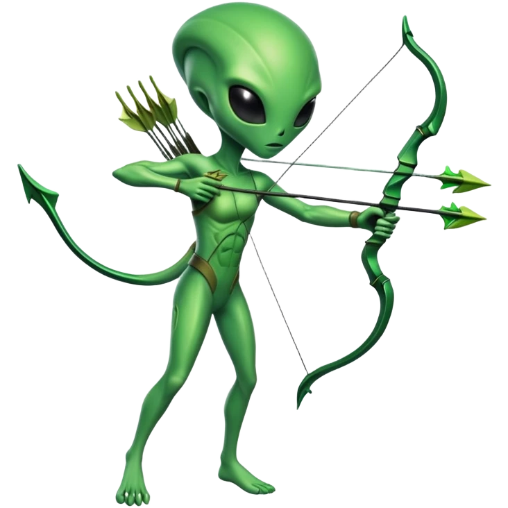 Alien with a bow emoji