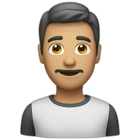 man with hello word emoji