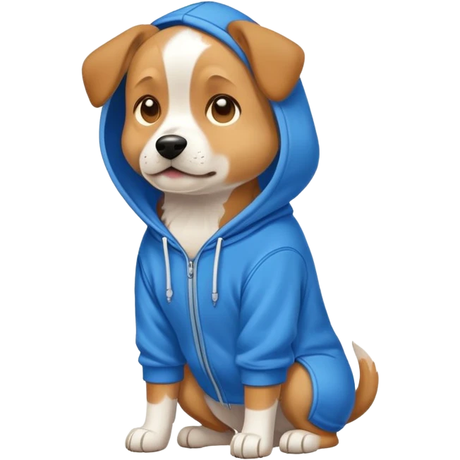 dog wearing hoodie emoji