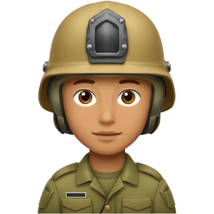 Quiero un soldado con su casco emoji