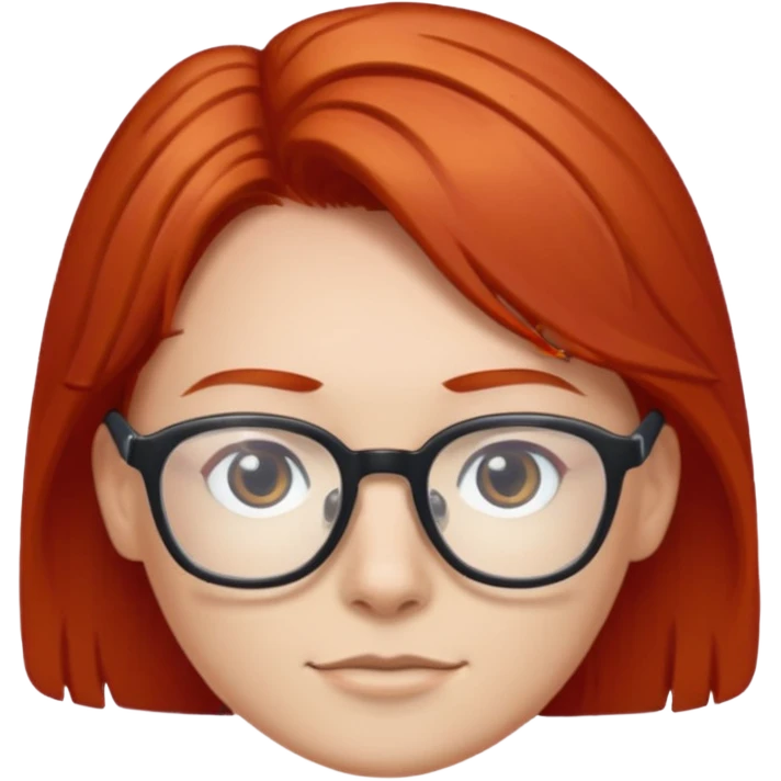 red-haired people wearing glasses emoji