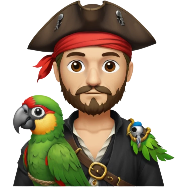 pirate and parrot emoji