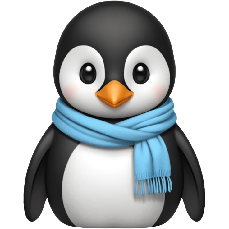 penguin with different scarf single-color  emoji