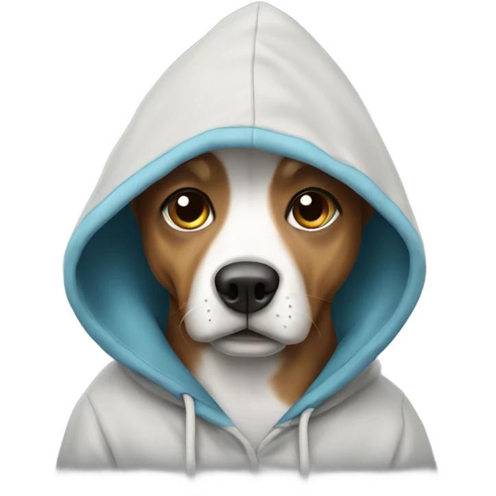 Dog wearing a hoodie emoji