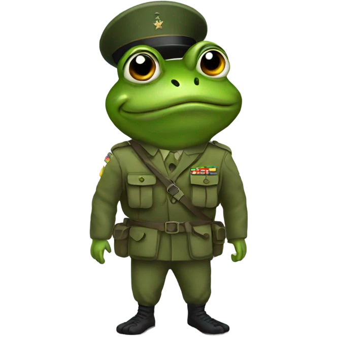 Military frog emoji