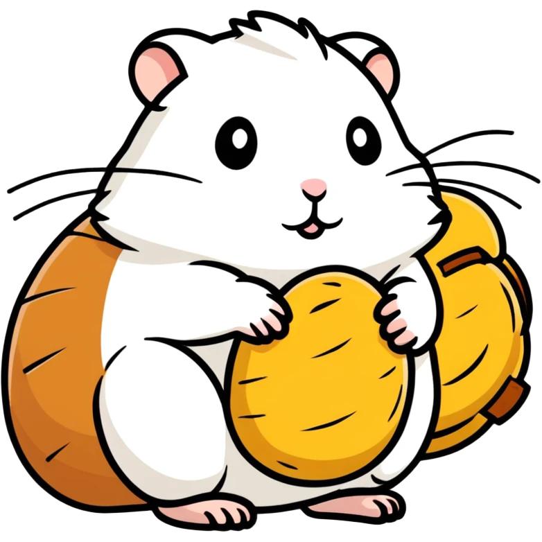 Hamster combined potato and foot emoji